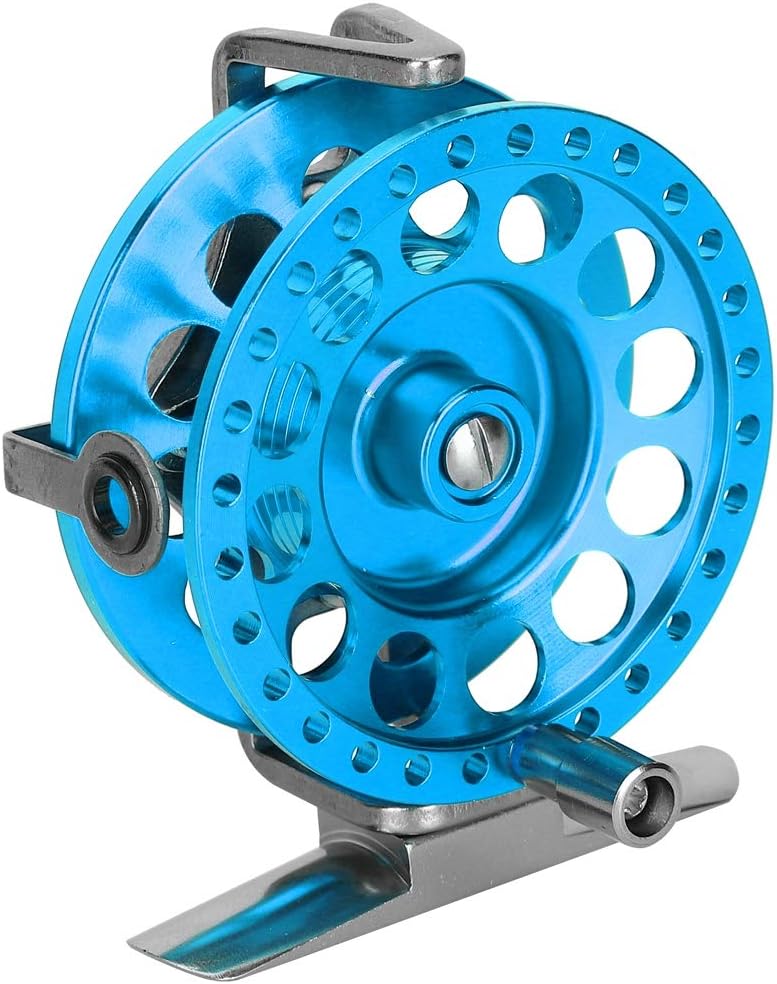 ZIZEV Full Metal Front Ice Fishing Wheel, Ice Fishing Wheel, for Outdoor Use Adult Children SeaFresh Fishing Fishing Lover (Blue Left Hand) - Image 4